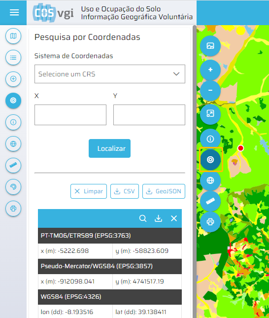 Ferramenta de obter coordenadas